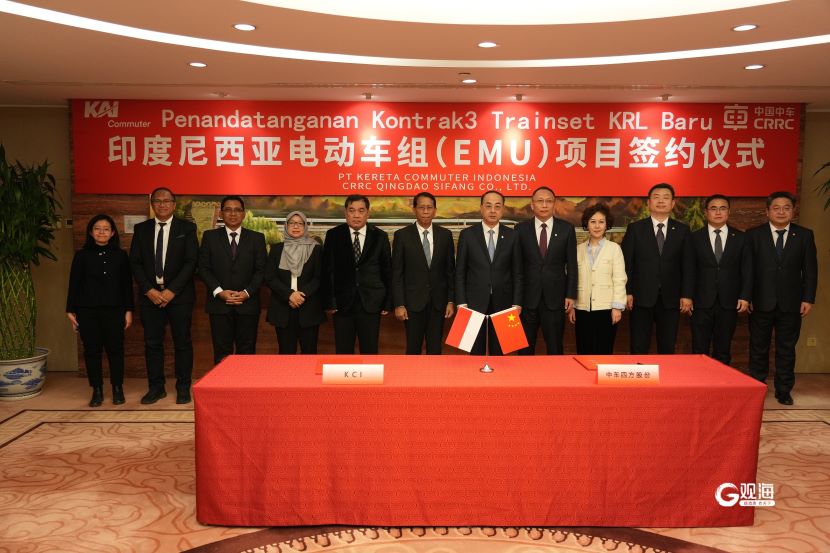 青岛造”列车再获印尼订单！我国首次向印尼出口通勤电动车组